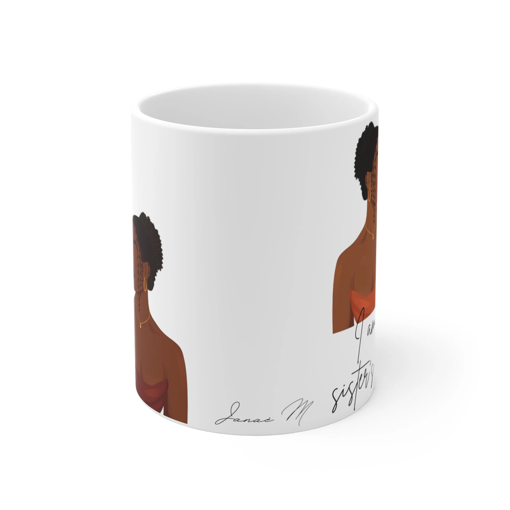 Sisters Keeper Coffee Mug - Supportive Sisterhood Quote Cup - Empowering Gift for Her - Sister Bond Kitchen Accessory
